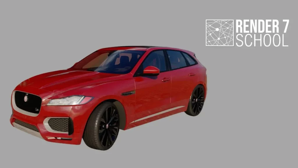 Lumion Auto-Jaguar Rojo